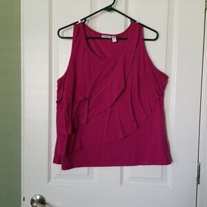 Pink Ruffle Tank Top